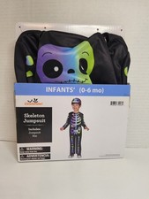 Infants Halloween Skeleton Jumpsuit Size 0-6 Months