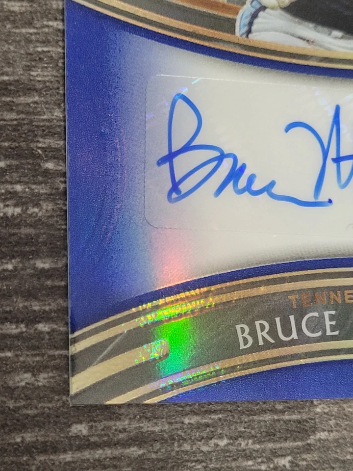 2020 Panini Select Signatures Blue Prizm Bruce Matthews #SS-BMA Auto HOF /99 - Image 4 of 4