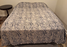 Harbor House Duvet Cover Queen 84x84"-Paisley Blue/Gray Backside 100 Cotton
