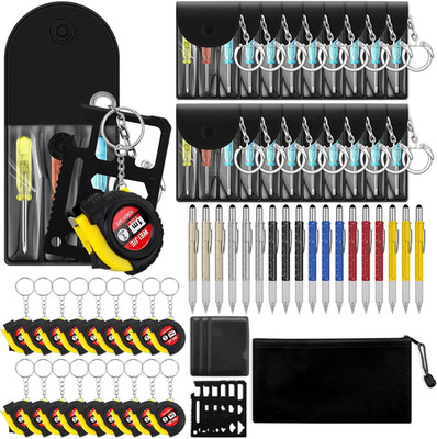 25 Pcs Mini Tape Screwdriver Keychain Set Bulk Father'S Day Men Gifts Multitool