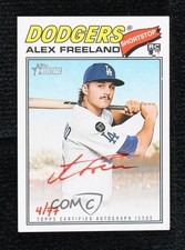 2026 Topps Heritage Real One Special Edition Red Ink 4/77 Alex Freeland Auto tw0