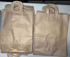 Kraft Paper Bag Party Shopping Gift Bags Retail Merchandise with Handles 76 NWT