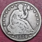 1854 O Seated Liberty Half Dollar 50c Better Grade #102329