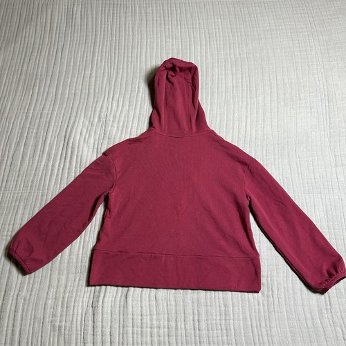Nike Yoga Luxe Sweat Set In Rush Maroon Crop Top and Bottom Big Kids Med Plus - Picture 12 of 13