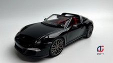 Schuco 1:18 Porsche 911 Targa 4 GTS Gloss Black Red Interior Model Car NIB