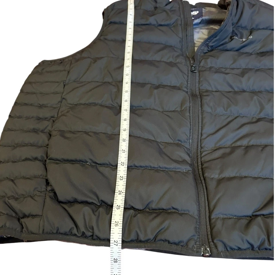 LANDS' END Black Full Zip Quilted Outdoor Insulated Down Puffer Vest Men's 2XL - Image 4 of 4