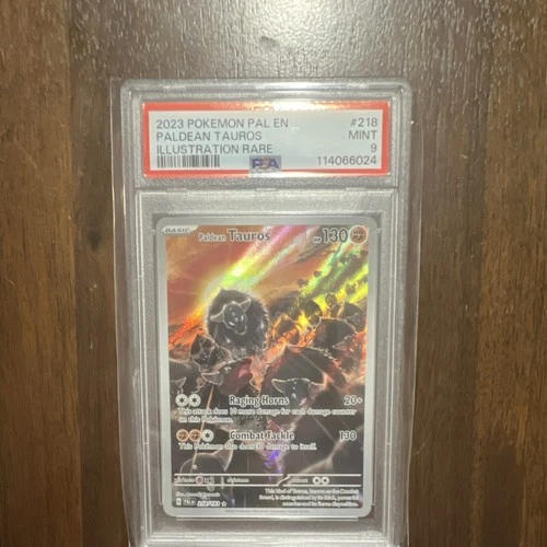 Pokémon Paldean Tauros 218/193 Paldea Evolved Illustration Rare Holo PSA 9