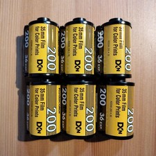 Used Kodak 200 Film Cartridge 6 Pack Collectible for Crafts or Reuse