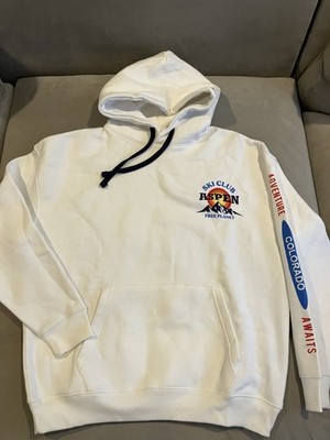 NWOT - Free Planet - Aspen Ski Club - Aviator Nation Style - White Hoodie - XL