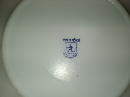 ARCOPAL VINTAGE ANNI 70 CINQUE PIATTI PIANI DIAM23 DECORO FLOREALE - Foto 3 di 3