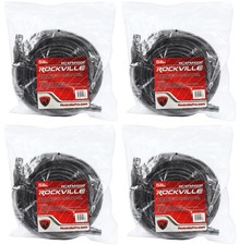 4 Rockville RCXFM100P-B Black 100' Female to Male REAN XLR Mic Cable 100 Copper