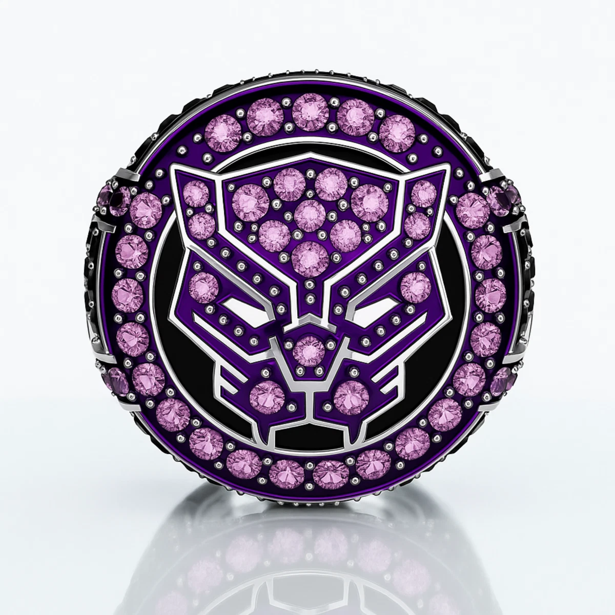 Funda Para Samsung Galaxy S10 Con Anillo Y Soporte Magnético - Estilo Black Panther, Azul