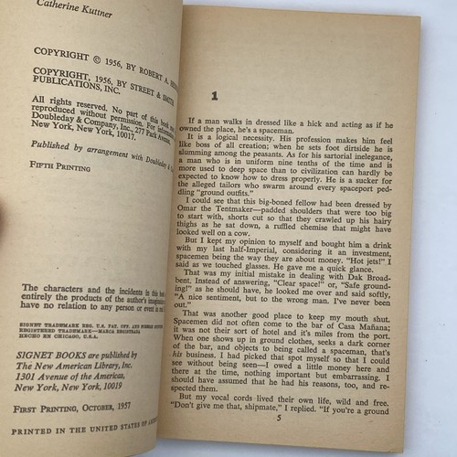 Double Star Robert A Heinlein Vintage 1st Print 1957 Signet PB Science Fiction - Bild 8 von 8