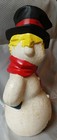 Vintage 1971 Byron Mold Ceramic Snowman Top Hat Scarf Christmas Figurine — photo 3