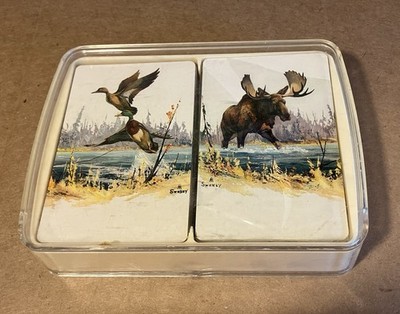 Vintage Fred Sweney Timber Trails Playing Cards - 2 Decks (1 Deck Sealed)