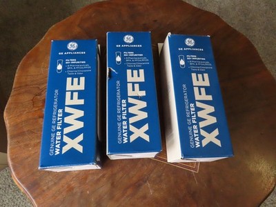3 XWFE GE fridge Water Filters, NO RFID SMART CHIP, 2 unopened 1 opened/not used