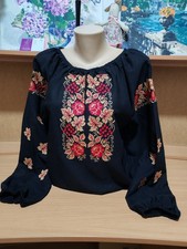 Vyshyvanka traditionelle ukrainische Sorotschka besticktes Hemd Bluse S M L XL XXL
