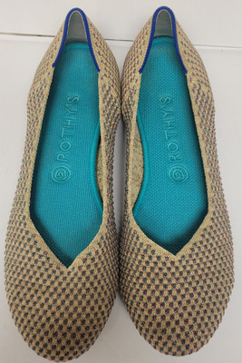 Rothys Limited Edition Multi Metallic Sparkling The Round Flats Size 10