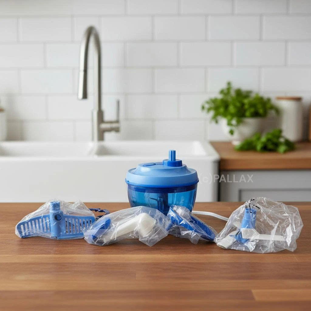 Quick Chef Tupperware Bleu – Très Bon état – Complet Avec Bocal