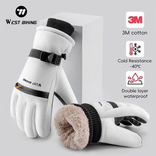 Guantes de esquí de invierno WEST BIKING pantalla táctil deportes al aire libre cálidos guantes de ciclismo - Imagen 5 de 21
