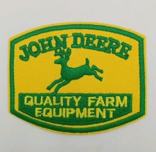 John Deere Quality Farm Equipment Embroidered,Iron On Patch .