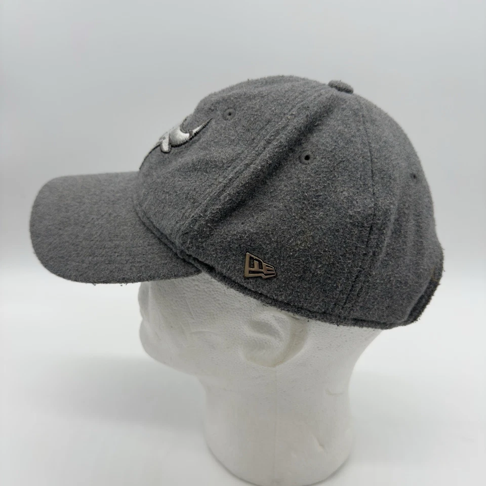 Boné Chicago Bulls New Era Black Label masculino mistura de lã cinza Strapback NBA - Imagem 4 de 4