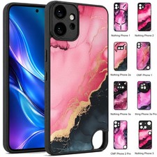 Pink Marble TPU Phone Case Cover for Nothing Phone 1 2 2a 3 and 3a Models