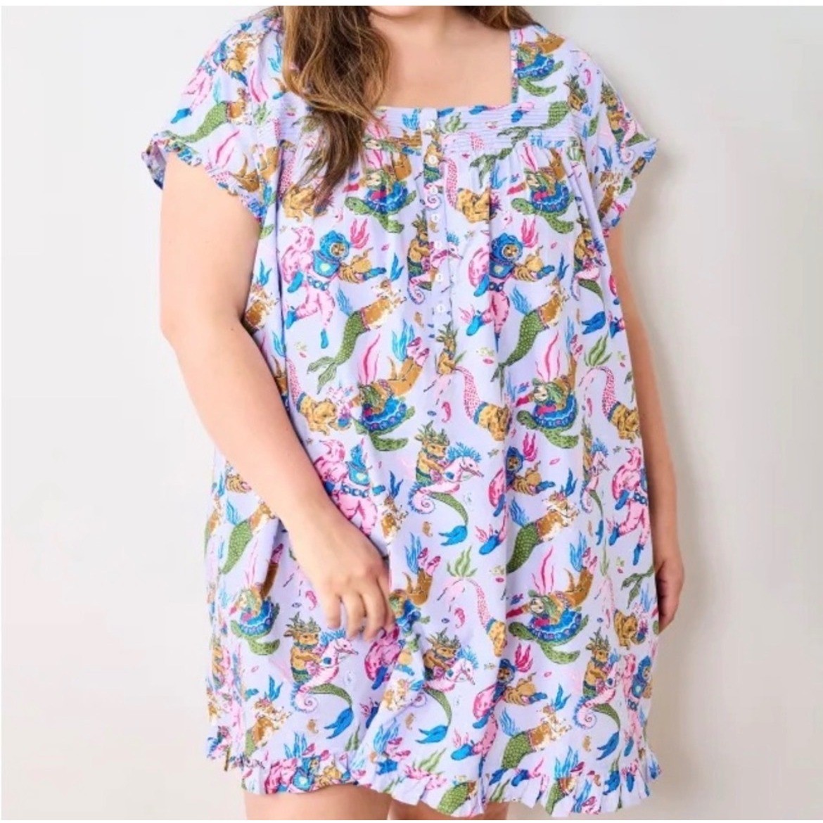 Printfresh Happily Ever After Pintuck Nightgown M… - image 1