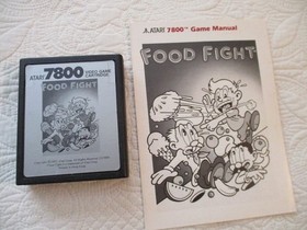 Atari 7800 Cartridges + Manuals  - BARNYARD;FIGHT NIGHT;FOOD FIGHT;HUEY - Tested