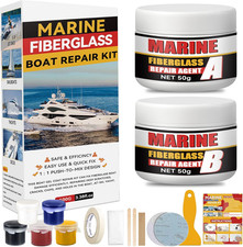Marine Fiberglass Repair Kit, Boat Gel Coat Repair Kit, Waterproof Fiberglass Re
