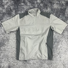 Adidas Pullover Adult Large Gray Golf Rain 1/4 Zip Vented Casual Dad Shirt Mens