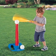 Kids T-Ball Set with Bat and 2 Balls, Ages 18 Months To 4 Years Lightweight Safe
