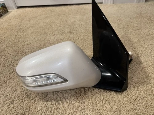 2007-2009 Acura MDX PASSENGER SIDE MIRROR Exterior ASPEN PEARL WHITE 11 Wire
