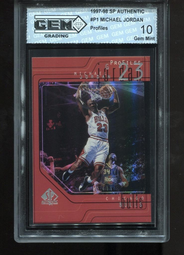 Michael Jordan 1997-98 SP Authentic #P1 Profiles NBA Chicago Bulls GEM MINT 10