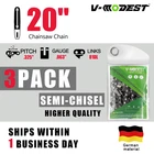 3PACK 20" Fits Stihl MS271 Farm Boss MS290 291 Chainsaw Chain 0.325" .063" 81DL
