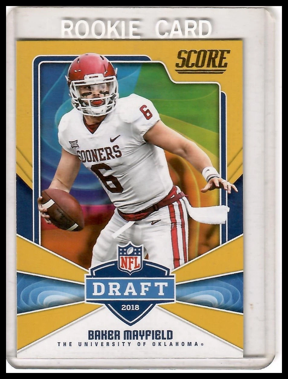 Baker Mayfield Panini Score NFL Draft #17 Gold