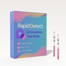 Rapid Detect LH Ovulation Test Strips 25 Count , Easy to Use, Quick Results ...