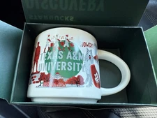 Starbucks Texas A&M Aggies Discovery Campus Collection Mug 12th Man Gig ‘Em 14oz
