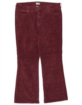 Levi's Damen Bootcut Cord Hose US 16 2XL W36 L30 Burgund Baumwolle DH05