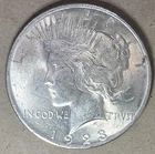 1923 Peace Silver Dollar Brilliant Uncirculated HIGH MS Quality W/Luster.