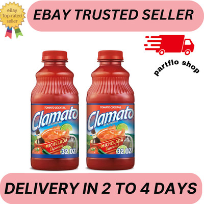 MOTTS Motts Clamato Preparado Tomato Cocktail 32Oz,(pack of 2)