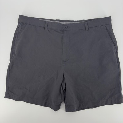Vineyard Vines Mens 40 Gray OTG On-The-Go Performance Shorts Grid Texture 8 Inch