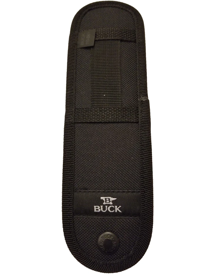 BUCK KNIFE - MODEL # 110 NYLON BELT SHEATH - BLACK WITH BUCK LOGO - FREE SHIP - Image 4 of 4