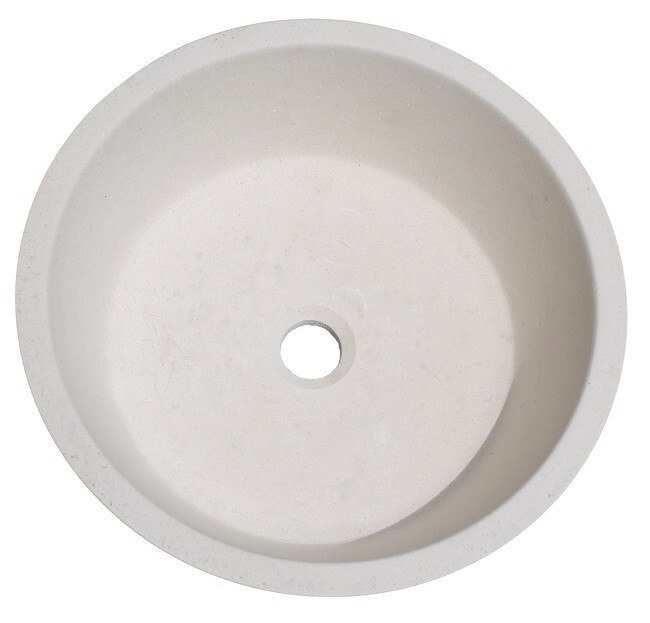 Cylindrical Natural Stone Vessel Sink in White Marble eBay