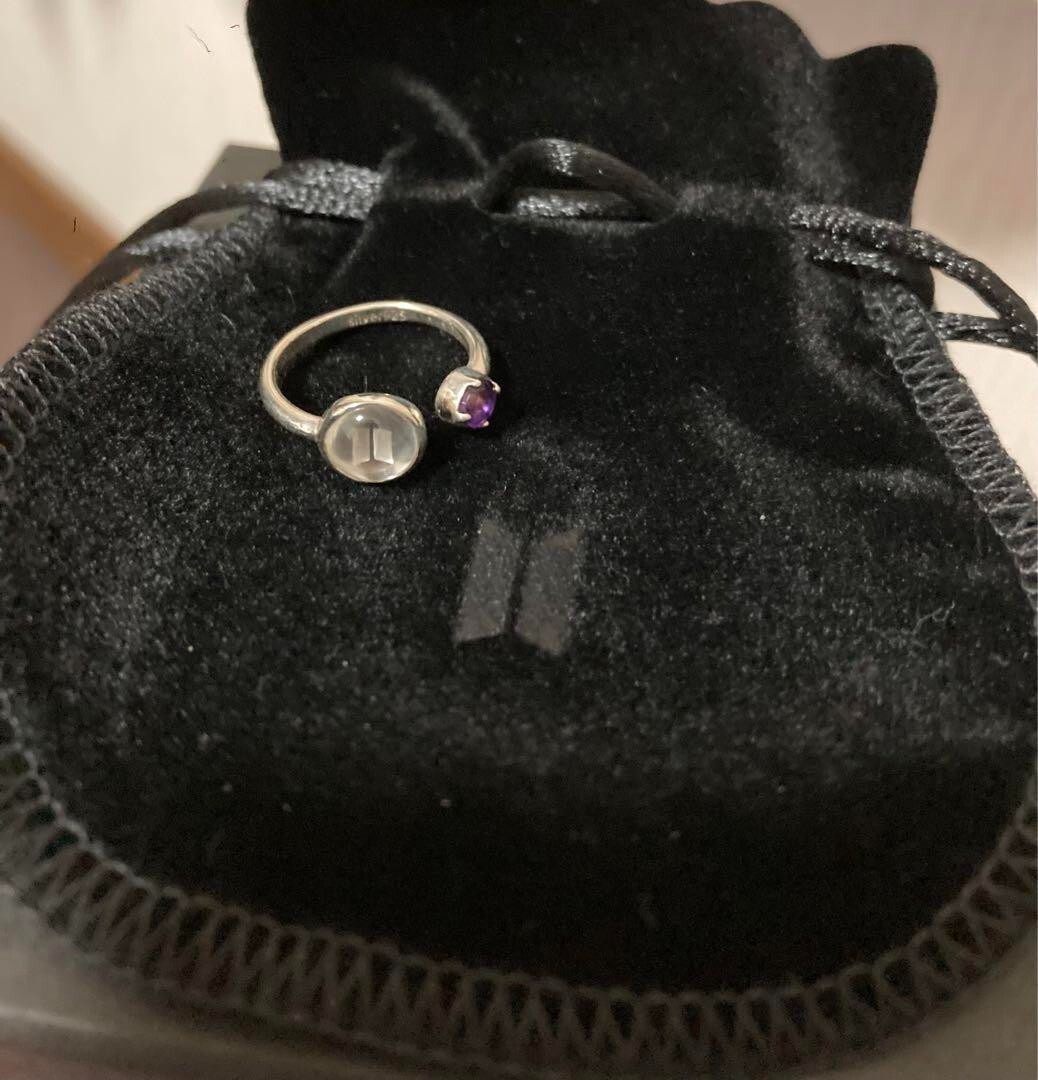 BTS THE BEST RING Silver Free Size Purple With Box | eBay