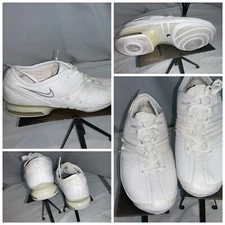 Nike Max Air Cheer Shoes Sz 8.5 Women White Leather 315970-111 LNWOT YGI G0S-172