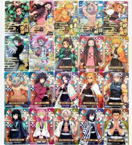 Demon Slayer Stained Glass Card Kimetsu No Yaiba 20 Complete Vending Machine Ver - Picture 1 of 11