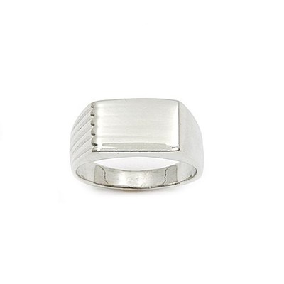 Bague Large Filigranée En Argent 925 Rhodié - Taille 58, 10 Mm, 5,4 G - Unisexe, Neuf Avec Étiquettes
