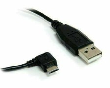 1ft 90  Right Angle Micro USB Male To USB 2.0 A Male Data Sync Charge Cable Cord