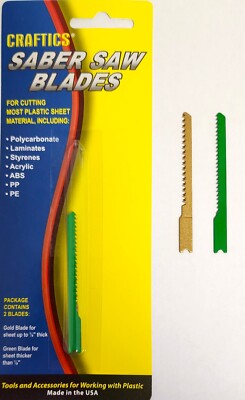 Craftics Saber Saw Blades - Cuts Acrylic, Polycarbonate, Styrene, ABS ...